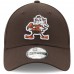 Men's Cleveland Browns New Era Brown The League Throwback 9FORTY Adjustable Hat 2800616